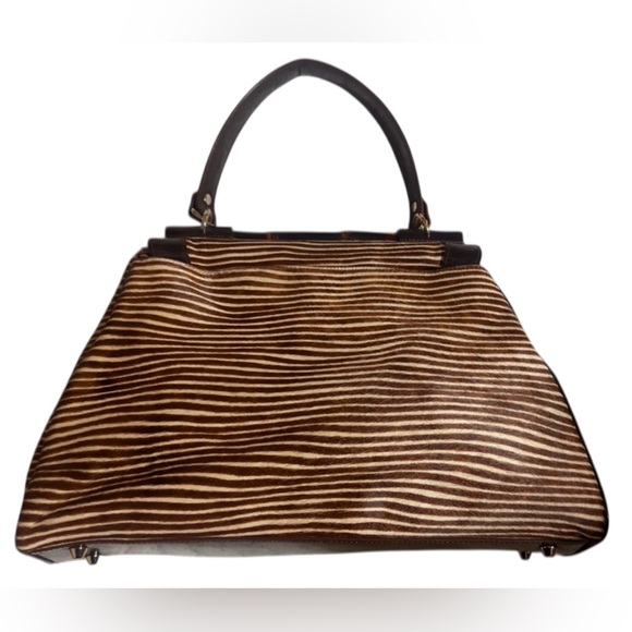 Elaine Turner Satchel African Antelope Hair Patent Leather 15” x 11” Gorgeous!! - Picture 16 of 16